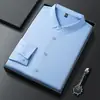 Camisas de Manga Larga Populares para Hombre Invierno 2025, Ropa Casual de Invierno para Hombres de Mediana Edad, Acolchado de Terciopelo, Camisas Térmicas sin Planchar, Dropshipping