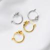 Pendientes Nudosos de Celebridad de Internet Europeos y Americanos Estilo Celi Edición Artesanal Pendientes de Latón Chapados en Oro Hebilla de Oreja Femenina Elegante Personalizada