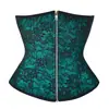 Corset gótico retrô europeu e americano com padrão jacquard, modelador de cintura curto para usar por cima da roupa, top de cintura Lolita