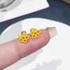 Aretes de Línea con Pintura en Aerosol Color Macaron para Hueso de la Oreja, Uña, Dulces, Lindos, Combinables, Acero Titanio 316L para Perforaciones de Oreja