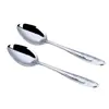 Cuchara de Acero Inoxidable Espesor Largo Mango Cuchara para Sopa Cuchara para Sandía Cuchara Puntiaguda Cuchara Flor de Rosa Cuchara de Cantina para Arroz Uso Comercial