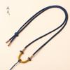 Cordón Colgante Tejido a Mano Collar de Jade Dorado DIY Joyería de Jade Hetian Cordón de Alta Calidad Venta al por Mayor para Hombres y Mujeres