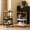 Carrito Móvil, Mesita de Noche Retro, Estante de Almacenamiento, Mesa de Centro para Sala de Estar, Mesa Lateral para Sofá, Estante de Almacenamiento, Mesa de Comedor Simple