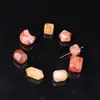 Borracha Natural Flor Lua Cubo de Açúcar Cristal Acessórios Colar Pulseira Joias Pingente de Pedra Natural Pixiu Pronto para Venda