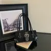 Bolso de axila de moda nuevo para mujer, bolso de mano estilo coreano patchwork vintage 2026 nicho estampado de leopardo de un solo hombro