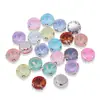 Rhinestone redondo de 12 MM color moca proteína a través de color AB accesorios para joyería DIY taladro de garra taladro para coser a mano material de decoración para ropa y zapatos