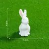 Figuras de animais de família de coelhos mais vendidas internacionalmente, decorações de paisagem em miniatura, acessórios DIY, enfeites de resina