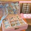 Set de Caja de Regalo de Accesorios para el Cabello de Niña Banda de Goma Pequeña Tocado de Corona Pasador Cuerda para el Cabello de Princesita Caja de Almacenamiento de Accesorios para Niñas