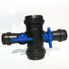 Cinta de Microaspersión Agrícola de 1.0 pulgada 2 pulgadas con Conectores de Tres Vías y Cuatro Vías a Juego, Válvula de Bola para Manguera de Agua, Conector de Derivación para Cinta de Riego por Goteo Agrícola