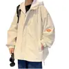 Chaqueta de Dos Piezas para Adolescentes para Hombre, Nueva Marca de Moda Primavera y Otoño, Corte Holgado, Talla Grande Chaqueta Cortavientos de Trabajo para Niños