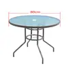 Combinação de Mesa e Cadeira para Exterior Malha Teslin para Cadeira de Lazer Varanda Quintal Exterior à Prova d'Água Anti-Corrosão Mesa de Vidro