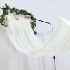 Cortina de Chiffon para Cenário de Casamento ao Ar Livre, Cortina Suspensa Semitransparente Estilo Europeu para Vestido de Casamento
