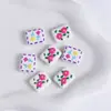 Cerámica Nueva Flor de Dopamina Aceite de Cereza Gota de Perlas Hecho a Mano Material DIY Pulsera Collar Accesorios Perlas Sueltas