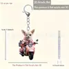 Chaveiro Criativo de Festa de Aniversário 2D Tulipa de Acrílico Pingente de Mochila de Feriado Novo Produto Ornamento de Presente