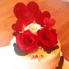 Decoración de estrella de cinco puntas grande dorada amor brillo pastel tarjeta láser juego cumpleaños boda mesa de postres enchufe