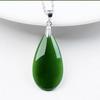 Collar de Cadena Clavicular Elegante Retro Europeo y Americano con Colgante de Gota para Mujer, Simulación de Turmalina Verde, Tanabata, Esmeralda