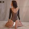 Lencería Sexy, Ropa de Red, Conjunto de Pasión Sin Quitar, Medias Transparentes con Abertura en la Entrepierna, Uniforme Sexy de Tentación, Pieza Única Envío Directo