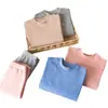 Ropa interior térmica para niños Pijamas gruesos para bebé Capa base Transpirable Niños y Niñas Lana Seda Conjunto de Ropa y Pantalones de Otoño
