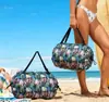 Nova Bolsa de Ombro Dobrável para Viagem Bolsa de Armazenamento Portátil Espessa Sacola de Compras Ecológica para Supermercado