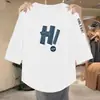 Blusa feminina da moda e versátil, nova para o verão de 2026, com gola redonda, simples, soltinha, moderna, estilo coreano, que esconde a barriga e afina a silhueta