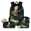 La Mochila de Dragon Ball Más Vendida de Amazon para Estudiantes de Primaria y Secundaria Mochila Escolar de Dragon Ball Mochila de Dibujos Animados de Tres Piezas