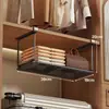 Cesta extraíble para armario, cesta colgante para gabinete debajo de la mesa, estante de almacenamiento para mesita de noche de dormitorio, estante de almacenamiento colgante sin taladro, estante para gabinete de cocina