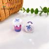 Taza de Crema Tricolor Luminosa de Dibujos Animados Hecha a Mano DIY Pegamento de Crema Luz Nocturna Llavero Accesorios de Joyería Pegamento de Resina