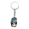 Venda Direta da Fábrica Formato de Pinguim Desenho Animado Fofo Pingente de Chave Boneca DIY Criativo Chaveiro de Cola Macia Acessórios