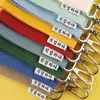 38mm Estilo Ins Coreano DIY Etiqueta Lateral Chaveiro Pingente de Mala Chaveiro Bolsa de Lona Etiqueta de Nome Cartão de Identificação