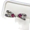 Pendientes Populares Transfronterizos de Granate de Magnesio-Aluminio para Mujer, Joyería de Plata 925 de Alta Gama de Nicho, Moda 5*5, Venta Directa de Fábrica