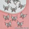Pingente Borboleta Liga Preservação de Cor Versátil Colar Feminino Pulseira Brincos Joias Material DIY Artesanal Acessórios