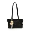 2026 Bolso Tote de Hombro Único para Mujer, Texturizado, Moderno, Casual, Color Sólido, Gran Capacidad, Bolso de Hombro de Moda