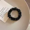 Goma de pelo Retro de Perlas Estilo Coreano, Pulsera Sencilla y Elegante, Diadema de Moda de Doble Uso, Anillo para el Cabello de Cristal, Dulce Accesorio para el Cabello
