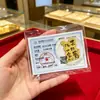 Pegatina para Teléfono Móvil de Oro Puro 999 Princesa Hazte Rica Foil de Oro Hazte Rico Rápido Pegatina para Refrigerador Año de la Oveja Ten Dinero para Gastar Tarjeta de Oro Regalo