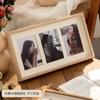 Marco de fotos de combinación creativa, decoración pequeña, mesa de impresión y lavado, foto hueca, pareja, escritorio de madera, colgante de pared, tres cuatro en uno, 6 pulgadas