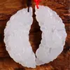 Collar Colgante de Jade Blanco Natural Dragón y Fénix para Hombres y Mujeres Amantes Dragón y Fénix de Jade con Pei de Jade Colgante de Jade Blanco Afgano