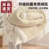 Manta de Lana de Cordero de Invierno Manta Gruesa de Coral Fleece para Siestas Oficina Persona Soltera Cálida Manta Cubresofá de Leche Fleece
