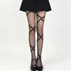 Meias Finas de Seda para Primavera/Verão com Tiras Cruzadas, Estilo Hot Girl, Emagrecedoras, Pura Sedução, Jacquard de Diamante, Base Preta Sexy, Outono/Inverno