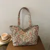 Bolsa de Lona Floral de Gran Capacidad 2026 Nueva de Moda Elegante Fresca Bolso Tote de un Solo Hombro Bolsa para Mujer