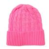 Gorros de lana cálidos personalizados para otoño e invierno, nuevos gorros de punto con cable, gorros de lana rizada de moda con impresión de logotipo.