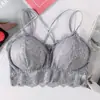 Verano 2020 Nuevo Cruzado Espalda Bonita Cómodo Transpirable Tirante Fino Wrap Pecho Encaje Sexy Tubo Superior Base Delgada
