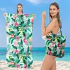 Toalla de Playa Plegable Bolsa de Almacenamiento Portátil Dos en Uno Bolso de Hombro para Viajes al Aire Libre Toalla para Vacaciones en la Costa Surf
