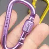 Liga de alumínio ao ar livre 6 cm chaveiro montanhismo fivela com trava rápida mochila pendurada fivela pendurada fivela tipo D fivela de montanhismo com trava