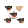 Accesorios para Joyería de Aleación con Goteo de Aceite DIY Colgantes de Mariposa Oscura Murciélago Pendientes Pendientes Pulsera Colgante W508