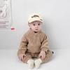 Mameluco para Recién Nacidos Estilo Coreano, Nuevo Estilo para Niños y Niñas, Monito Versátil Forrado de Polar, Mameluco con Cierre tipo Chaqueta para Bebés