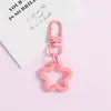 Nuevo Llavero de Estrella Hueca de Cinco Puntas de Colores Hebilla Giratoria para Puerta Accesorios Materiales para Joyería Hecha a Mano DIY Venta al por Mayor