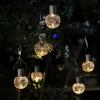 Lâmpada solar pendente externa garrafa trincada luminária de mesa luminária pendente de jardim luminária pendente de corda de cânhamo luminária de jardim tratamento especial