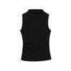 Verano Chica Caliente Estilo Europeo y Americano Top Chaleco sin Mangas Versátil Look Adelgazante Cintura Plisada Elegante Estilo Maduro Ligero Camiseta Tirantes