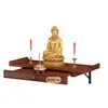 Altar budista de pared, soporte para ofrendas de estatua de Guanyin, soporte de pared para el Dios de la Riqueza, pequeño gabinete budista para uso doméstico
