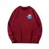 Nova blusa estampada com forro de fleece, moderna e versátil, fashion para jovens, grossa e resistente, moletom masculino de gola redonda